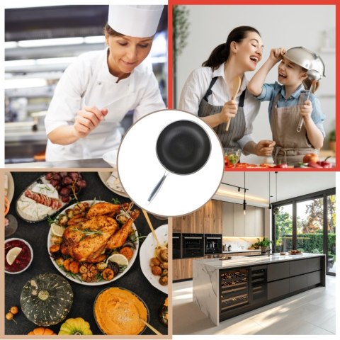 Patelnia stalowa z powłoką non-stick honeycomb, 24 cm, PFOA-Free KLAUSBERG KB-9022