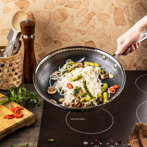 Patelnia stalowa z powłoką non-stick honeycomb, 24 cm, PFOA-Free KLAUSBERG KB-9022