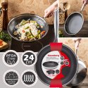 Patelnia stalowa z powłoką non-stick honeycomb, 24 cm, PFOA-Free KLAUSBERG KB-9022