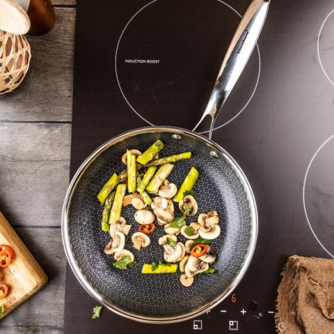 Patelnia stalowa z powłoką non-stick honeycomb, 24 cm, PFOA-Free KLAUSBERG KB-9022