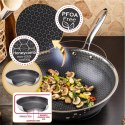 Patelnia stalowa z powłoką non-stick honeycomb, 28 cm, PFOA-Free KLAUSBERG KB-9024