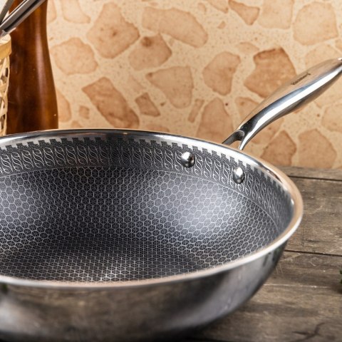 Patelnia stalowa z powłoką non-stick honeycomb, 28 cm, PFOA-Free KLAUSBERG KB-9024