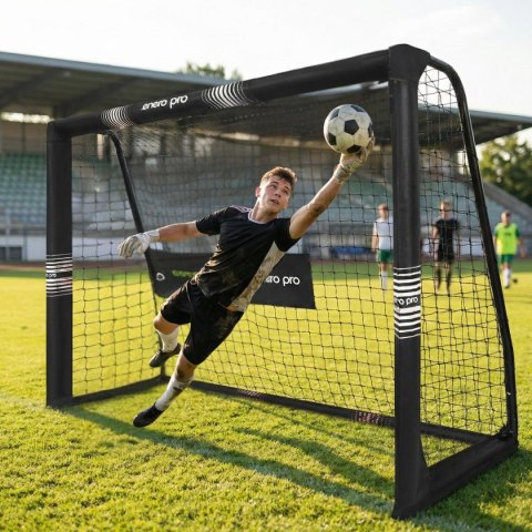 BRAMKA DO PIŁKI NOŻNEJ Z SIATKĄ 240x160x85CM ENERO PRO