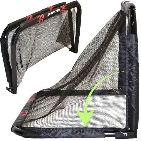 BRAMKA DO PIŁKI NOŻNEJ Z SIATKĄ SKŁADANA 90x60x60CM ENERO PRO