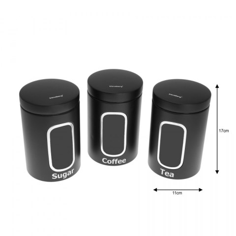 CHLEBAK W ZESTAWIE Z 3 POJEMNIKAMI KLAUSBERG KB-7098-BK