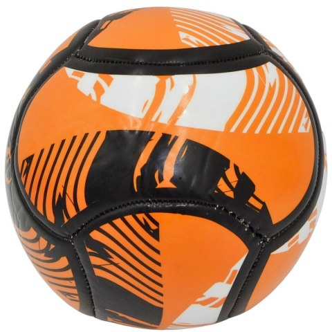 PIŁKA NOŻNA ENERO 6 PANELI POMARAŃCZOWO CZARNA R.2