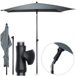 Parasol ogrodowy szary regulowany 125x200cm VILDE 489347
