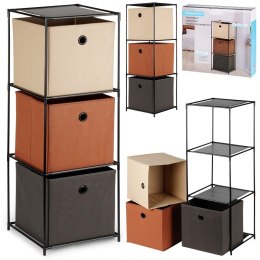 Regał metalowy z pojemnikami 34.5x34.5x100cm STORAGE SOLUTIONS 568099