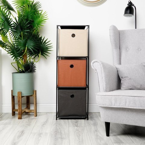 Regał metalowy z pojemnikami 34.5x34.5x100cm STORAGE SOLUTIONS 568099