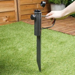 Stojak do parasola ogrodowego wbijany metalowy 42.5cm REDCLIFFS 489195