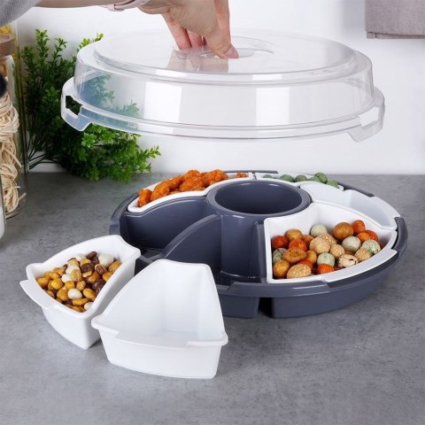 Talerz do serwowania przekąsek przystawek z pokrywą 33cm EXCELLENT HOUSEWARE 139352