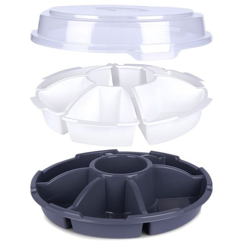 Talerz do serwowania przekąsek przystawek z pokrywą 33cm EXCELLENT HOUSEWARE 139352