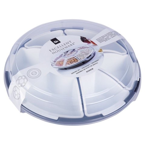 Talerz do serwowania przekąsek przystawek z pokrywą 33cm EXCELLENT HOUSEWARE 139352