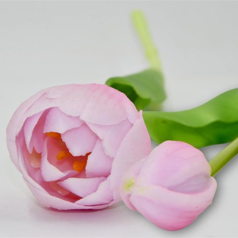 BUKIET 5 TULIPANÓW PIWONIOWYCH RÓŻOWYCH 39CM JAK ŻYWYCH DEKORACJA WIOSENNA