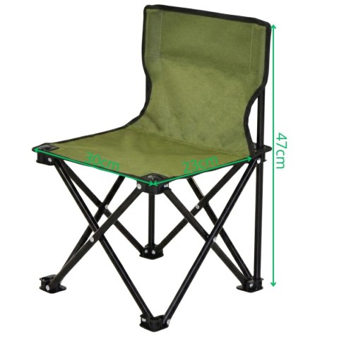 KRZESŁO TURYSTYCZNE SKŁADANE ZIELONE 30X30X25/47CM ENERO CAMP