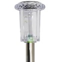 LAMPA SOLARNA KRYSZTAŁ INOX 5,5x33CM