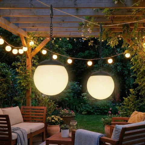 LAMPA SOLARNA PLASTIKOWA KULA WISZĄCA NA KLIPS 10X30CM KPL.2SZT