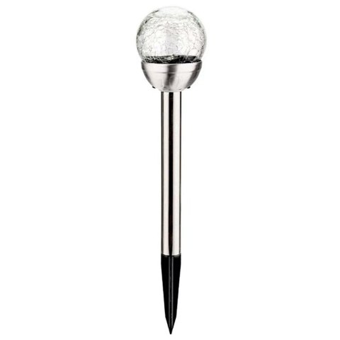 LAMPA SOLARNA SZKLANA KULA 7,5x34CM RGB