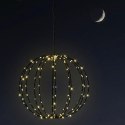 LAMPA SOLARNA WISZĄCA KULA 30CM 120 LED CIEPŁY BIAŁY