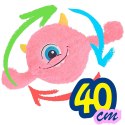 PIŁKA EMOJI 40CM Z RĄCZKAMI RÓŻOWA
