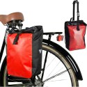 SAKWA TORBA ROWEROWA WODOSZCZELNA TYLNA NA BAGAŻNIK CZERWONA 13,5L XQMAX PRO