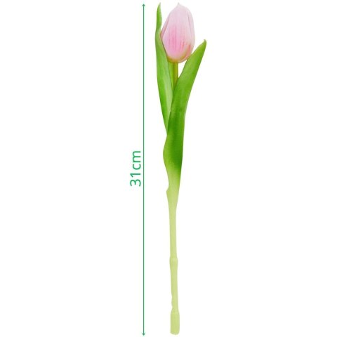 TULIPAN RÓŻOWY 31CM JAK ŻYWY DEKORACJA WIOSENNA