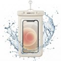 WODOODPORNE ETUI POKROWIEC NA TELEFON 12X22,5CM PVC ENERO CAMP KREMOWE