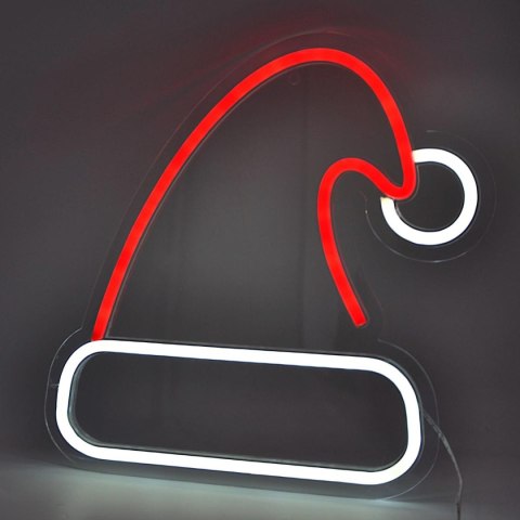 FIGURKA NEONOWA LAMPKA CZAPKA MIKOŁAJA