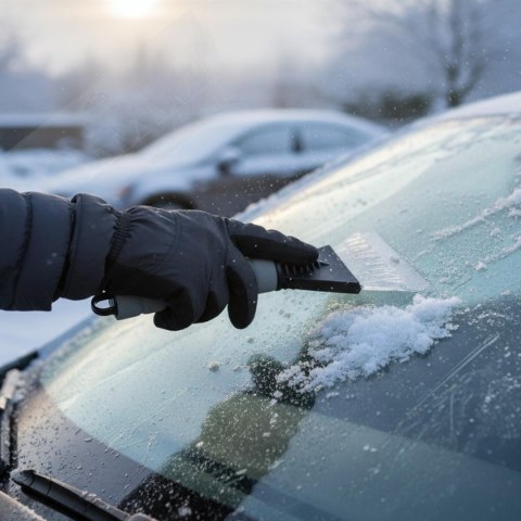 SKROBACZKA DO SZYB 25CM DUNLOP SZARA