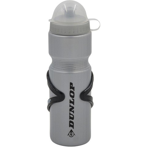 BIDON ROWEROWY DUNLOP 750ML Z KOSZYKIEM SREBRNY