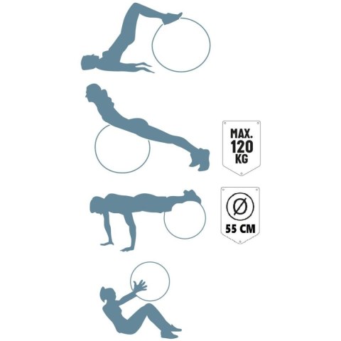 PIŁKA FITNESS 55CM NIEBIESKA UMBRO