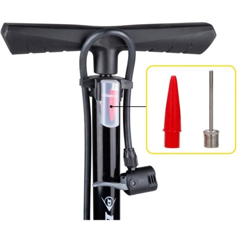 POMPKA WARSZTATOWO ROWEROWA 174Psi Z MANOMETREM CZARNA DUNLOP