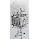 KOSZYK ROWEROWY WIKLINOWY NA PRZÓD 45x30x25CM BICYCLE GEAR