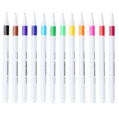 CIENKOPISY FLAMASTRY 12 SZT