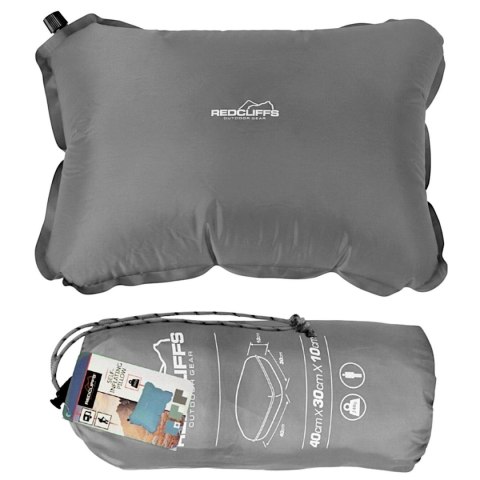 PODUSZKA TURYSTYCZNA PODRÓŻNA SAMOPOMUJĄCA 40X30CM SZARA REDCLIFFS