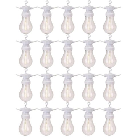 GIRLANDA OGRODOWA PARTY LIGHT 20LED A60 BIAŁY KABEL