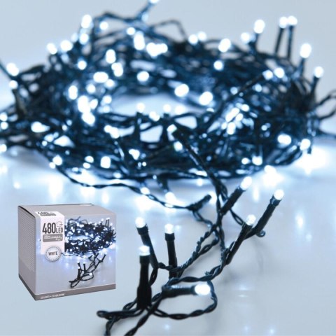 LAMPKI CHOINKOWE ŁAŃCUCH ŚWIETLNY 480 LED ZIMNY BIAŁY