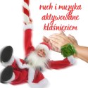 MIKOŁAJ ŚWIĄTECZNY GRAJĄCY RUSZAJĄCY SIĘ WISZĄCY Z LIZAKIEM CANDY 82CM MICA