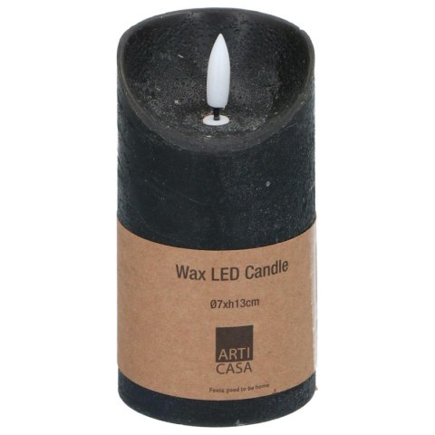 ŚWIECA DEKORACYJNA 70x130MM LED WOSK BLACK