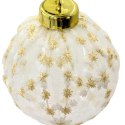 BOMBKA PLASTIKOWA BEZPIECZNA 8CM KORONKOWE ZDOBIENIE GWIAZDKI MICA