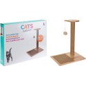 DRAPAK DREWNIANY 40x30x50CM DLA KOTA NA SŁUPKU Z PIŁECZKĄ