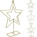 GWIAZDA DEKORACYJNA STOJAK METALOWA 50CM ZŁOTA MICA