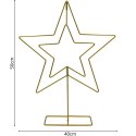 GWIAZDA DEKORACYJNA STOJAK METALOWA 50CM ZŁOTA MICA