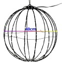 KULA DEKORACYJNA WISZĄCA 168LED RGB 40CM