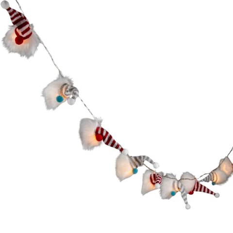 LAMPKI GIRLANDA 12SZT NA BATERIE SKRZATY MIKOŁAJE CIEPŁY BIAŁY LUCA