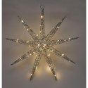 PŁATEK ŚNIEGU DEKORACYJNY WISZĄCY 50LED SREBRNY