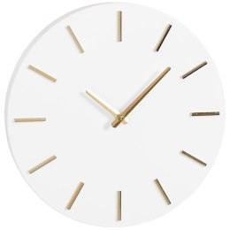 ZEGAR ŚCIENNY ALUMINIOWY BIAŁY ŚR. 35,5CM MICA
