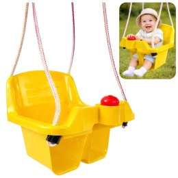 Huśtawka Kubełkowa Żółta Dla Dzieci 5237