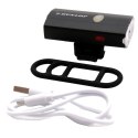 LAMPA ROWEROWA 2W1 ŁADOWANIE USB, UCHWYT DO MOCOWANIA NA KASKU DUNLOP