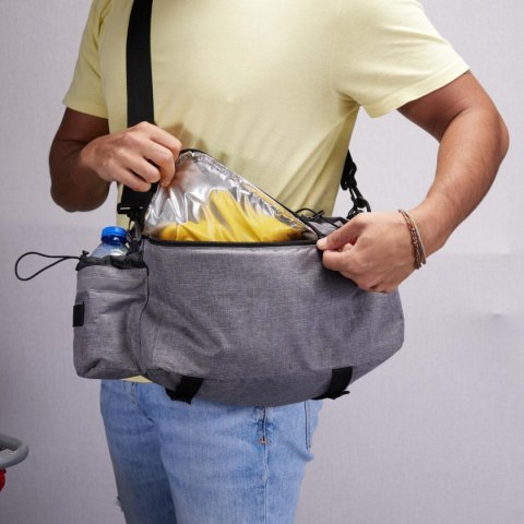 SAKWA COOLER TORBA TERMICZNA ROWEROWA NA BAGAŻNIK SZARA XQMAX PRO